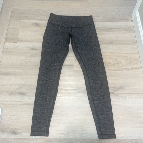 Leggings Lululemon Wunder Under Pant Heathered Herringbone Heathered Black 8 - Picture 11 of 14